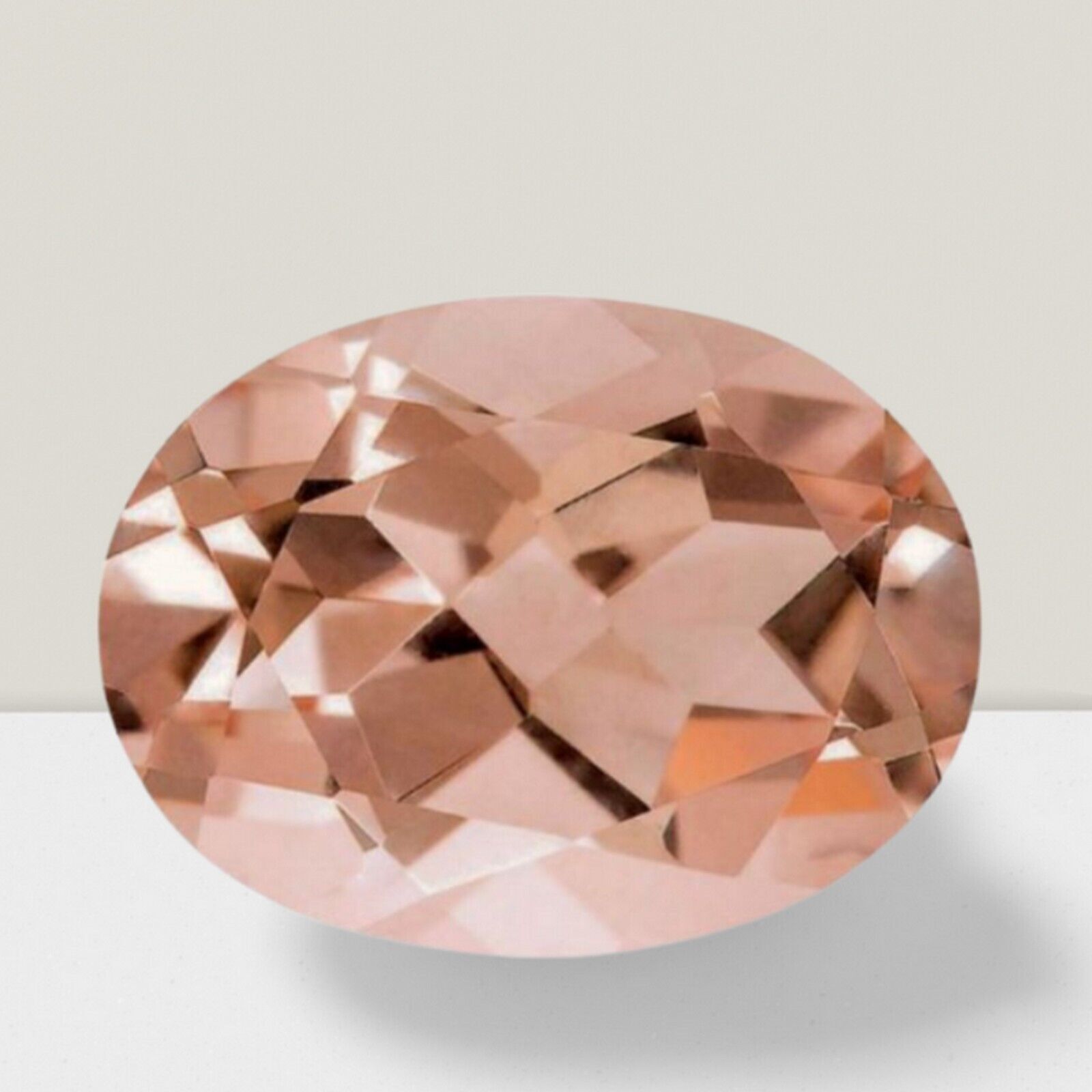 Morganite Oval Cut Gemstone 6 Cts - 14x10 mm Vivid Loose Gem