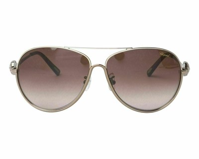 Chopard SCH B23 Womens Aviator Sunglasses SCHB23S 08FL Brown  display picture 1