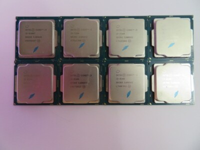 LOT OF 8 INTEL CORE i3 CPUs, 6TH - 7TH - 8TH GENERATIONS