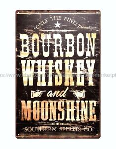 TIN SIGN B783 Moonshine Beer Liquor Whiskey Bourbon Rustic Metal Decor