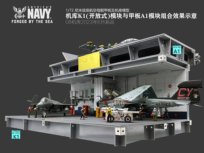 1/72 Nimitz Aircraft Carrier Hangar Model Carrier Deck Model