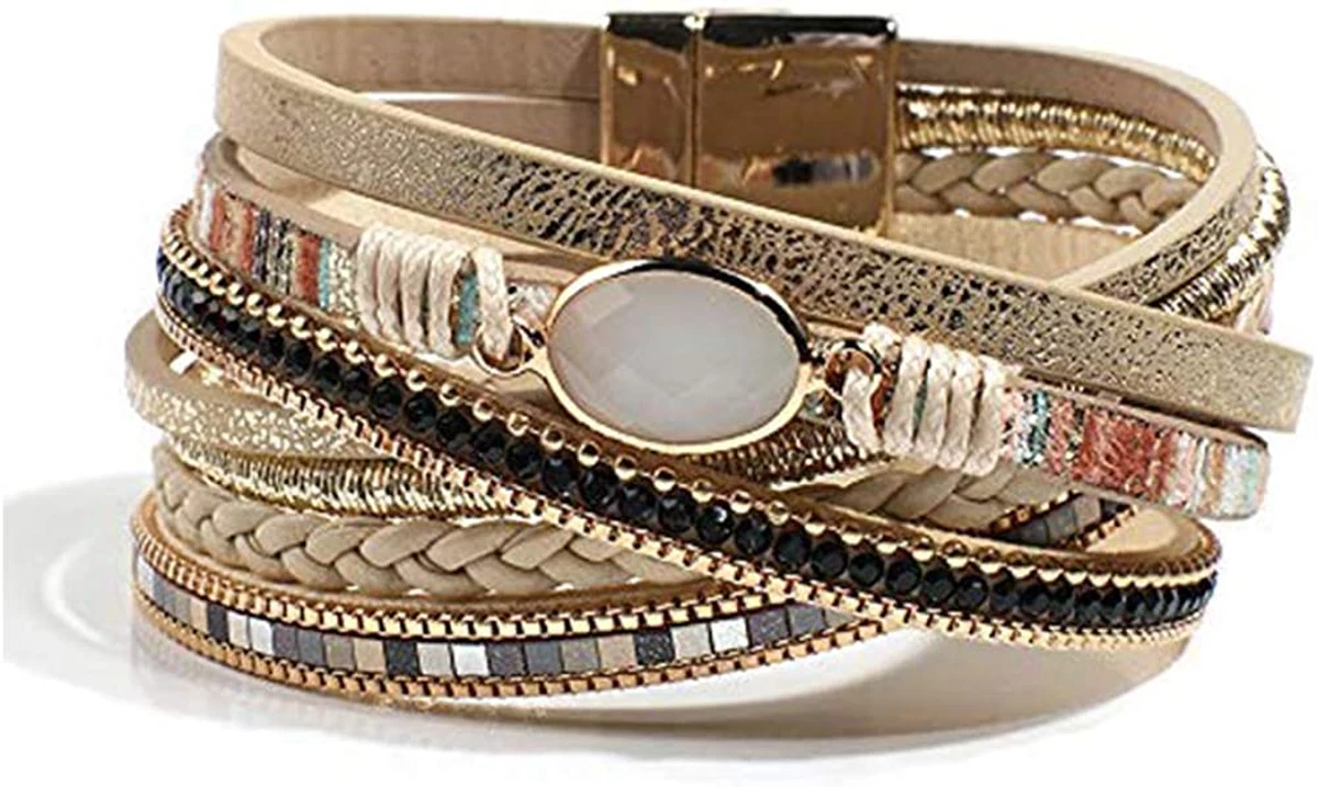 Wrap bracelet hotsell with magnetic clasp