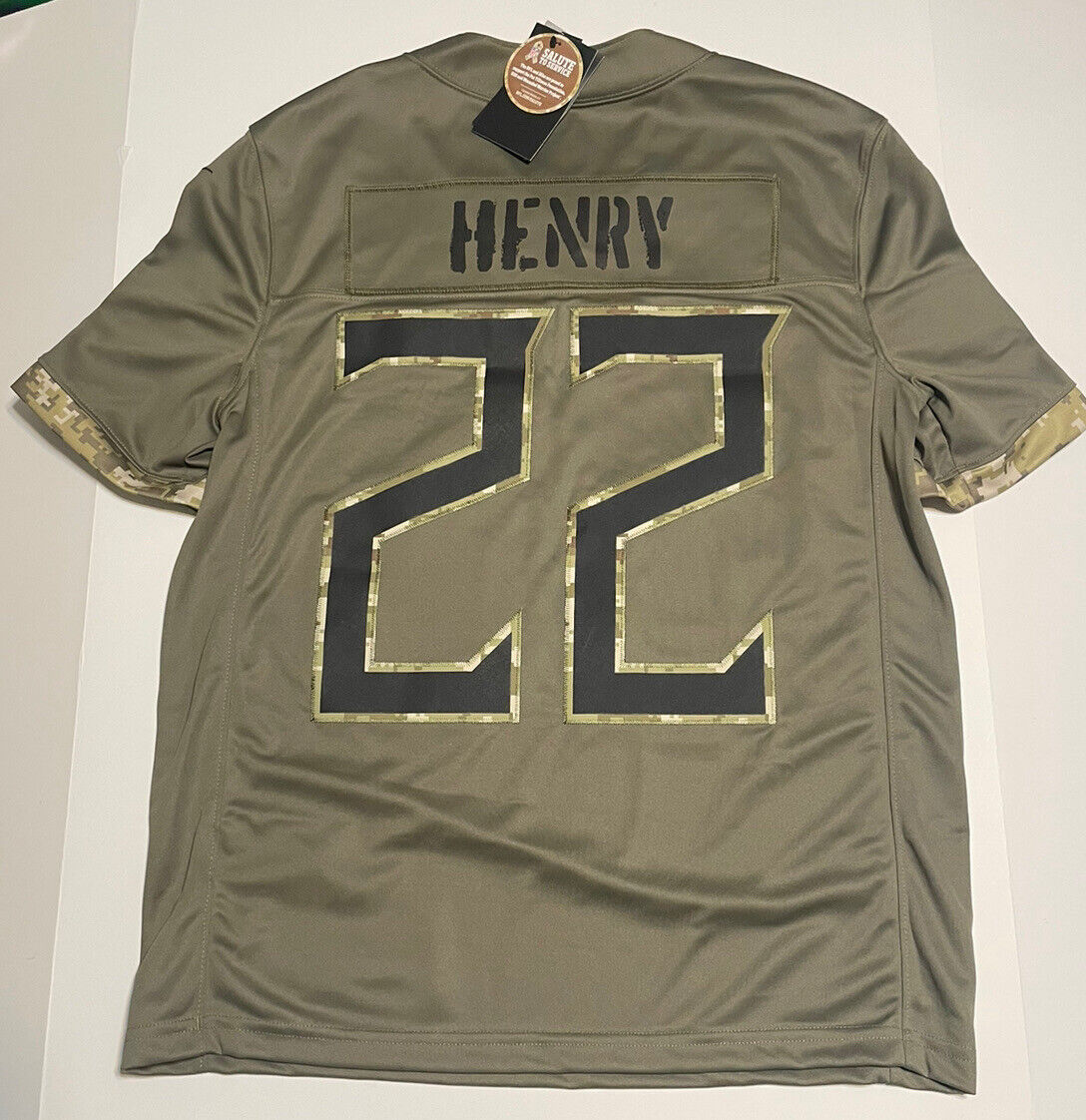 Nike Tennessee Titans No22 Derrick Henry Green Women's Stitched NFL Limited 2015 Salute to Service Jersey
