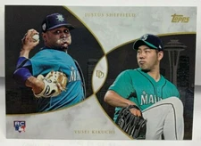 Justus Sheffield / Yusei Kikuchi 2019 Topps On Demand Dynamic Duals BLACK RC SP