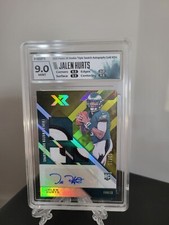 🔥2020 JALEN HURTS RC TRIPLE SWATCH AUTO GOLD /10 PANINI XR RPA HGA 9 EAGLES 📈