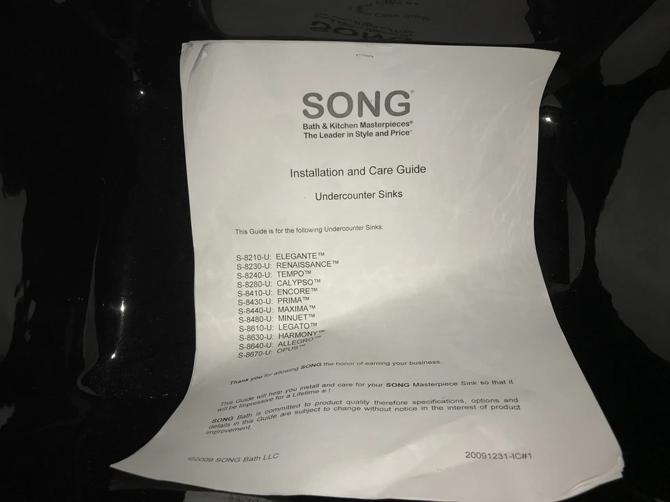 "Fregadero de entretenimiento bajo montaje Black Song Calypso 8"" de profundidad cuenco grande premium nuevo en caja" Foto 3 de 4
