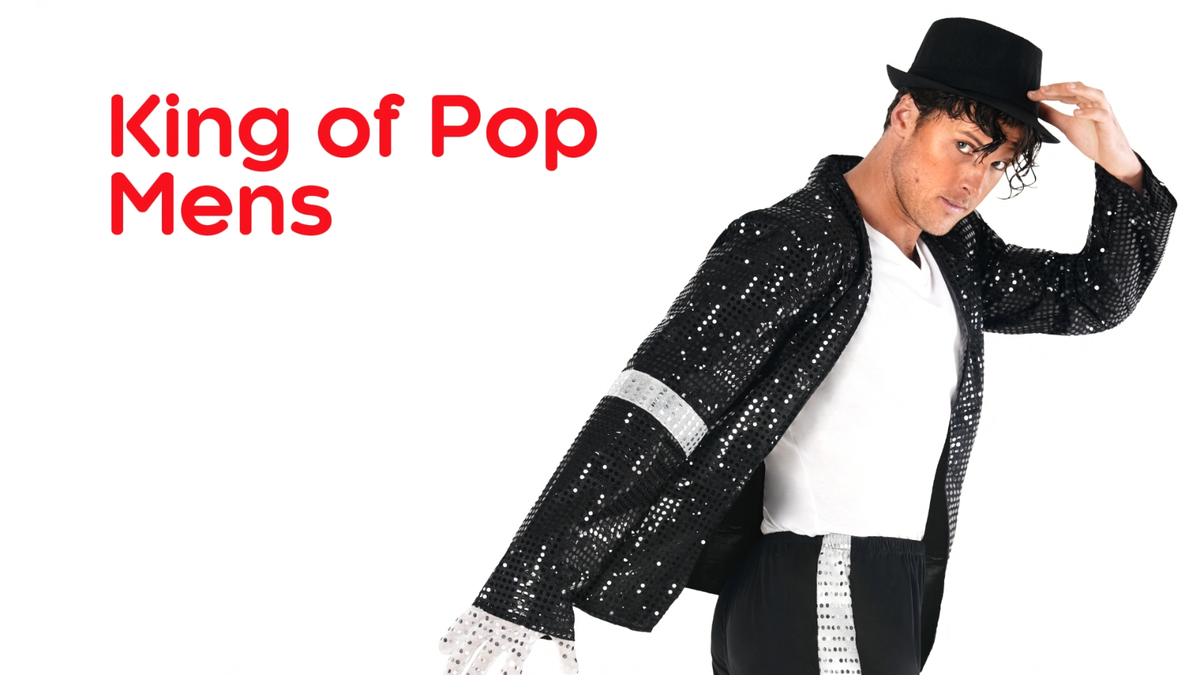 Lito Angels King Of Pop Kostüm Set Für Jungen (5–11 J.) – 80er Paillettenjacke, Hose, Hut & Handschuhe – Ideal Für Bühne & Karneval