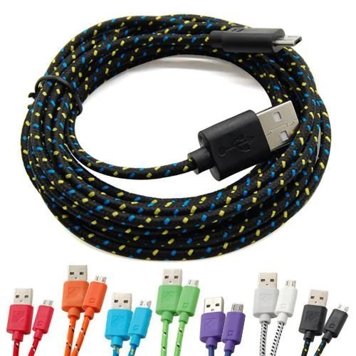 10FT 3M Braided Data Sync MICRO USB Charger Cable FOR Samsung Sony Nokia HTC LG - Image 2 of 4