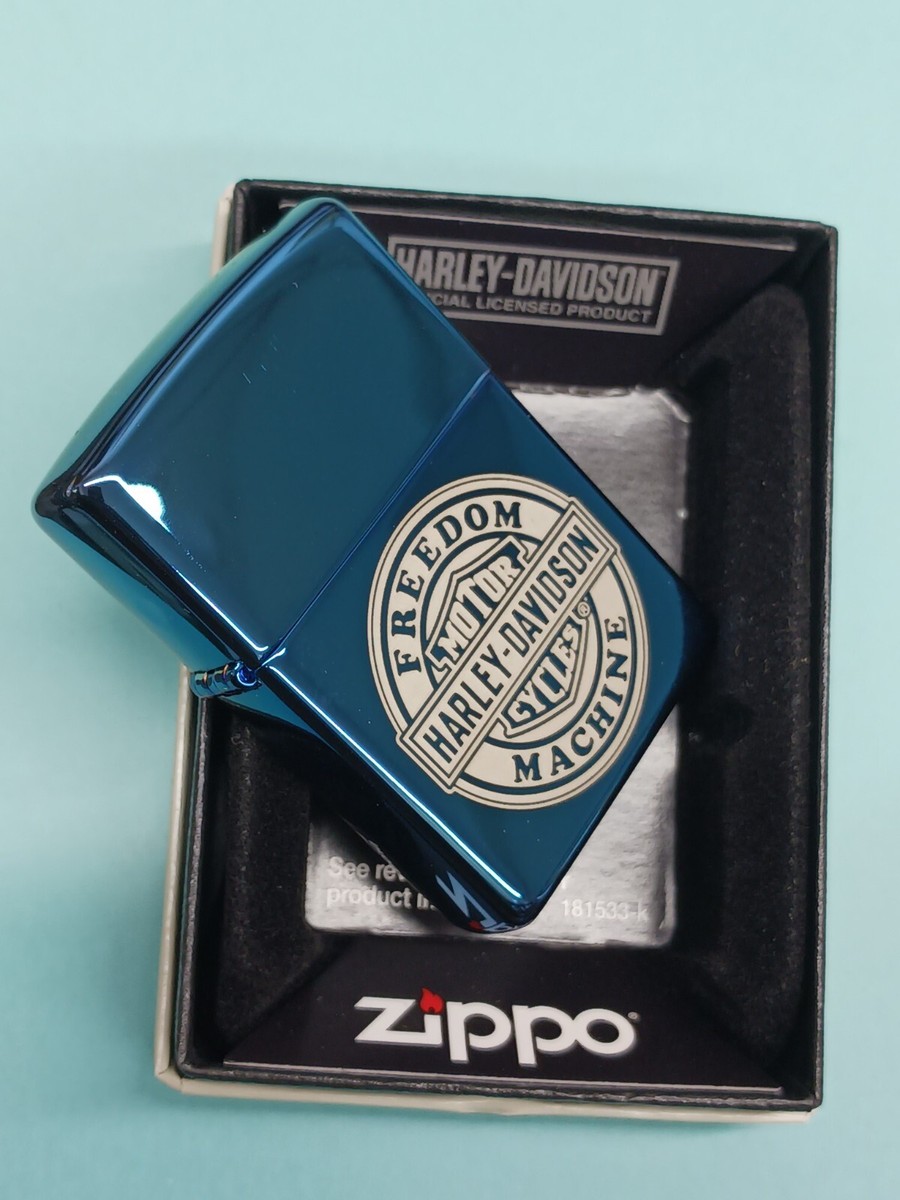 2006年製ZIPPO®︎ zippo BLU Gas Lighter Zippo Blu Butane Lighter- Chrome Tuxedo Finish- Rare