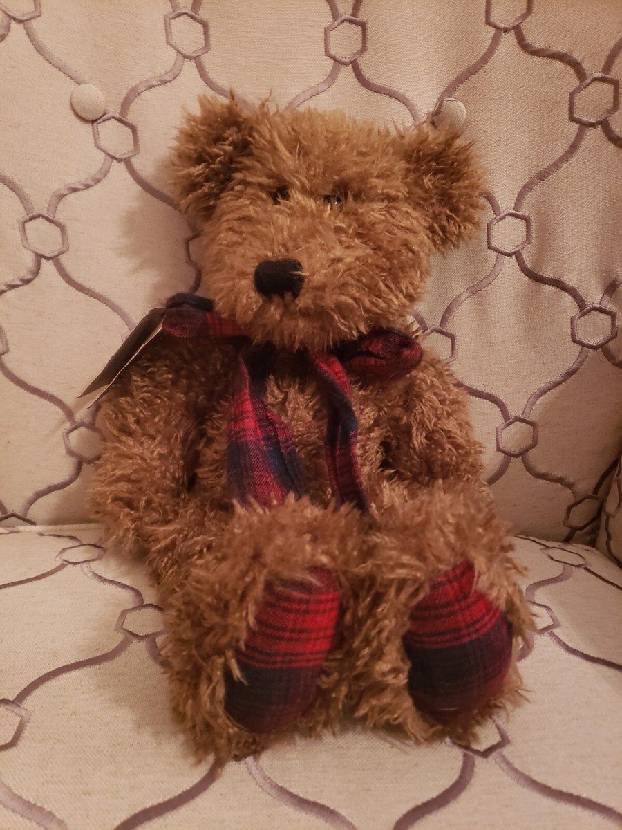 Boyds Bears JB Bean & Associates 17” Plush Red Plaid Bow Boyds Bears JB Bean & Associates 17” Plush Red Plaid Bow