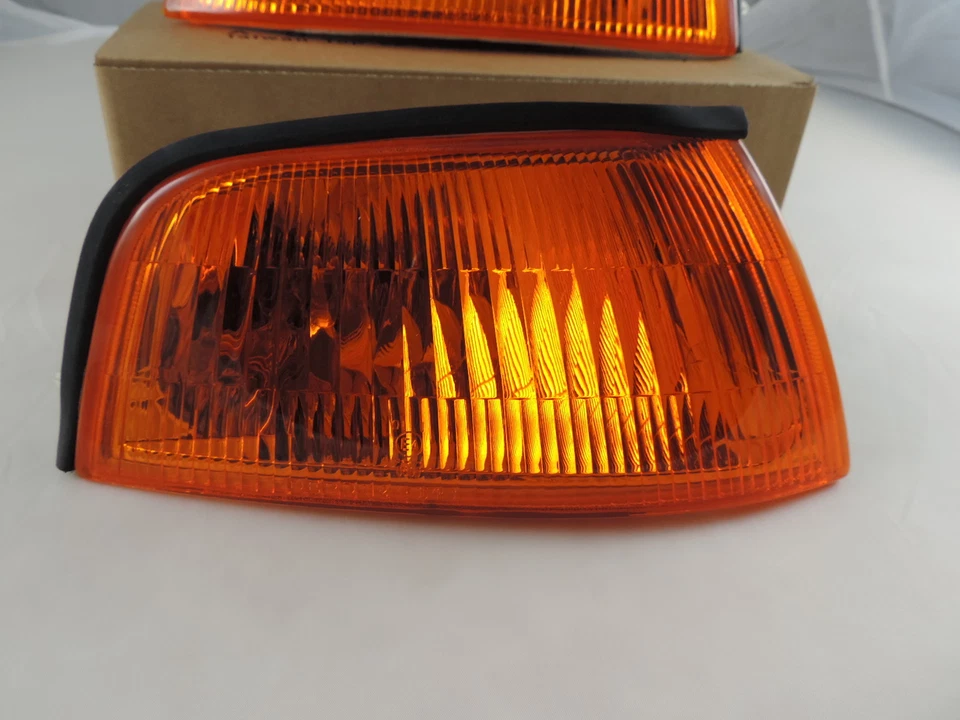 Luces de esquina ámbar cristal Mitsubishi Lancer EVO 1998 99 00 E-MARK EVO Foto 2 de 4