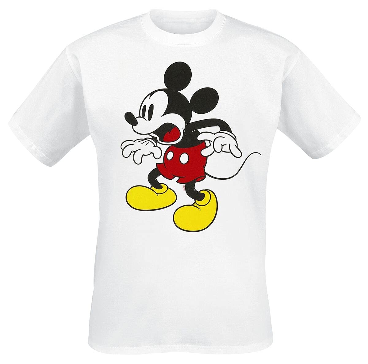 Mickey Mouse - Shocking Face Men T-Shirt - White - XL