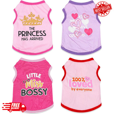4 Pieces Chihuahua Clothes Cute Dog Clothes for Small Dogs Girl Puppy Shirt York