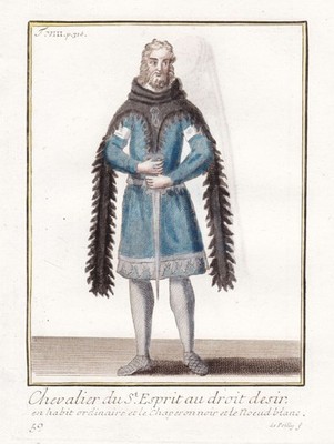 Order of the Holy Spirit chevalier Tracht  Ritter knight costume engraving 1790