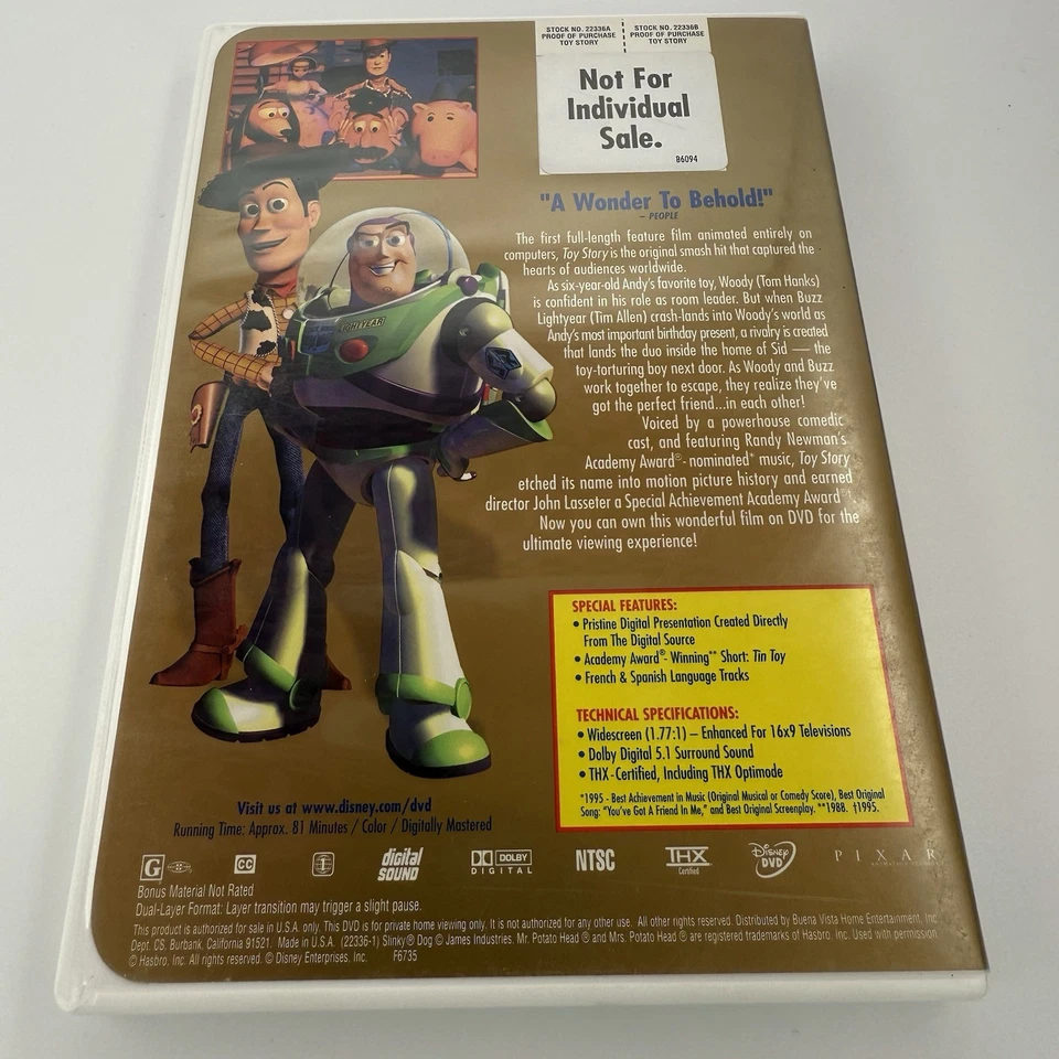 Toy Story 1 & Toy Story 2 DVD’s - Image 3 of 4