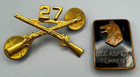 WWII 27th Infantry Regiment Wolfhounds Officer Insignia Pin & DI Pin by Meyer — photo 1