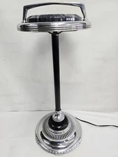 Free Shipping Art Deco Chrome Floor Ashtray Cigar Room Lounge Smoking Stand 1950