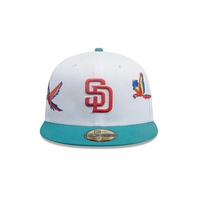 New Era 59Fifty San Diego Padres City Element Honduras Feathers UV NWT - 7 3/8