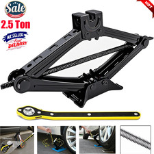 🔥2.5T Tonne Scissor Jack Lift Wind Up for Car Van Garage w/Crank Speed Handle