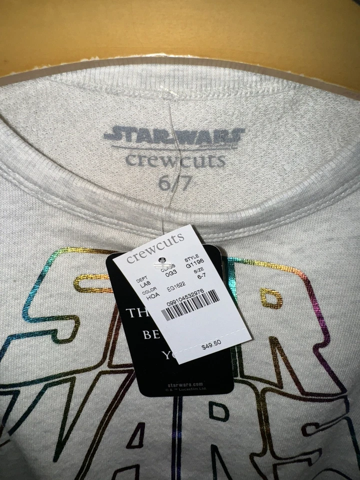 Sudadera J Crew 2016 Star Wars nueva con etiquetas talla 6/7 Crewcuts niños niño niña Foto 2 de 4