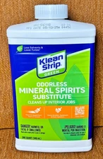 LOT OF 4 KLEAN STRIP GREEN ODORLESS MINERAL SPIRITS 4 Quart/Box Interior Job