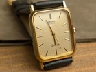 1987 SEIKO Dolce 7731-5240 Gold Dial Quartz Men's Watch Vintage 24mm