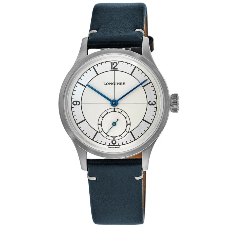 Novo Relógio Masculino Longines Heritage Clássico Mostrador Prata Azul L2.828.4.73.2