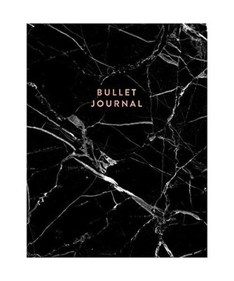 Bullet Journal: Dot Grid Notebook | Black Marble and Rose Gold | 8.5 x 11 | A4 J