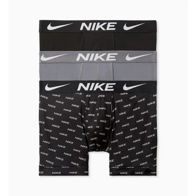 Nike Dri-FIT Essential Micro Mens Boxer Briefs (3-Pack) Small NIB Black Gray