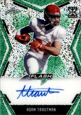 Adam Trautman 2020 Leaf NFL Flash Green On Card Auto #BA-AT1 18/20