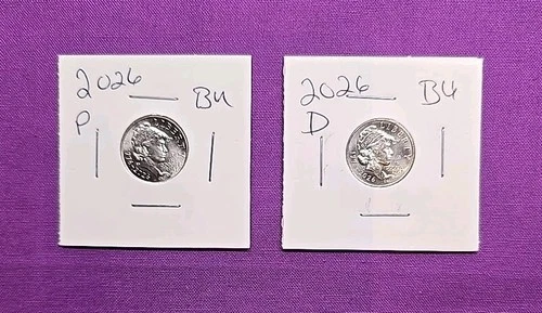2026 P & D Emerging Liberty Dimes "BU"  In Coin Flips! **FREE SHIPPING**#wj458
