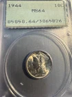 1944 MERCURY DIME OLD GREEN LABEL