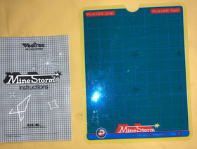 Vintage GCE Vectrex MINE STORM Arcade Game Instruction Manual and Overlay  ONLY
