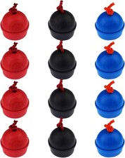 12 Pack Rubber Pool Billiard Cue Chalk Holders with Cord, 3 Colors