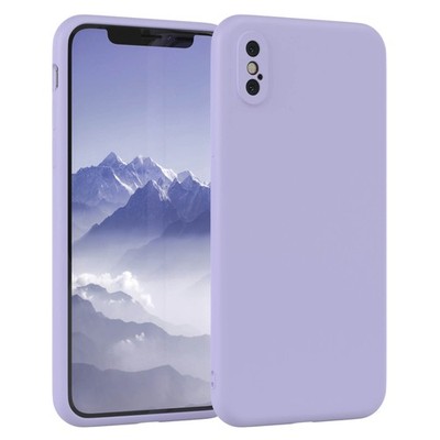 Für Apple iPhone XS Max Handyhülle Silikon Back Cover Schutz Case Lavendel Blau