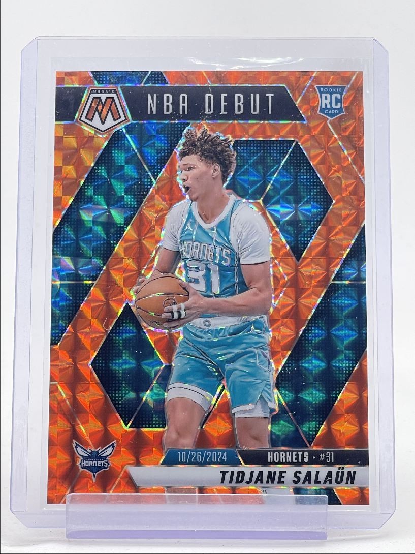 TIDJANE SALAUN 2024-25 MOSAIC ROOKIE NBA DEBUT ORANGE PRIZM RC /249 Q4517