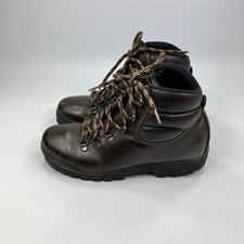 Lomer Women's Brown Leather Hiking Boots UK 6.5 High Ankle Durable Laces