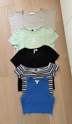  H&M / PULL&BEAR 5er Set Damen T-Shirt Tanktop Gr. S-M 