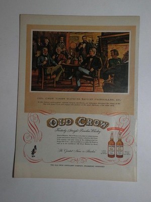 Magazine Ad* - 1954 - Old Crow Whiskey - Watkins Tavern