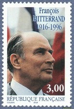 Timbre de 1997 -  François Mitterrand 1916-1996 - N° 3042