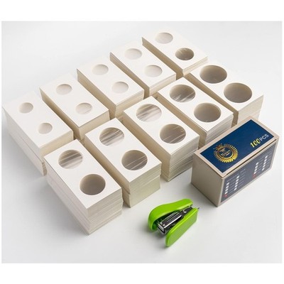 2X2 Coin Flips 1000Pcs Assorted Sizes & Mini Stapler