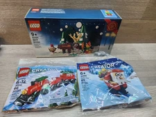 LEGO 40484 Santa’s Front Yard New Sealed + Bonus 30543 Train & 30580 Skier Santa