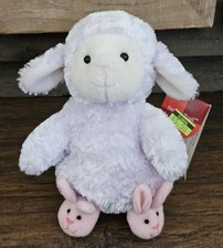 Rare NWT Russ Berrie Woolies Spring Baby Lamb Sheep Plush Bunny Slippers 27682
