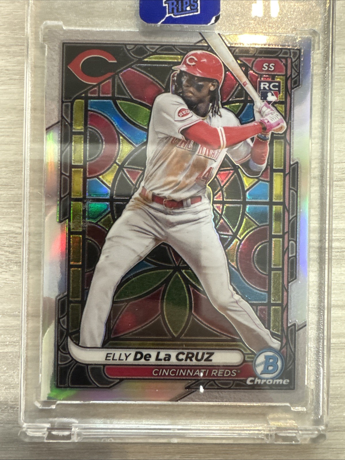 2024 Bowman Chrome Elly De La Cruz Etched in Glass SSP #42  RC Reds Rookie