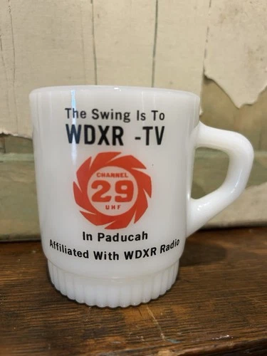 Vintage Paducah Ky WDXR TV Coffee Mug Channel 29 Fire King