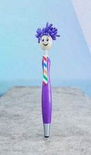 3-in-1 Stylus, Ink Pen  Screen Duster   Cute Curly Hair Touchscreen Tool Purple