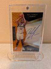 KARL ANTHONY TOWNS 2016-17 PANINI SELECT SIGNATURES ORANGE PRIZM AUTO /60 #7
