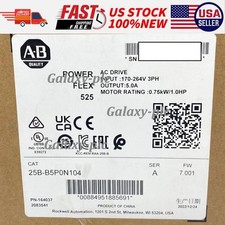 NEW AB 25B-B5P0N104 PowerFlex 525 AC Drive 0.75KW 1.0HP 25BB5P0N104 US Free Tax