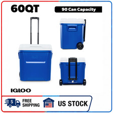 Igloo 60 QT Laguna Ice Chest Cooler with Wheels, Blue