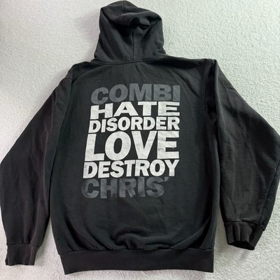 Ultra Rare VTG Combichrist Hoodie Hate Disorder Love Destroy Medium Industrial